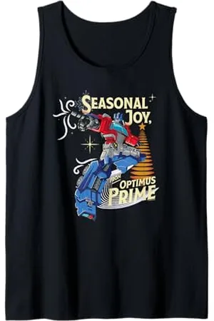 TRANSFORMERS Evergreen Christmas Seasonal Joy From Optimus Tank Top