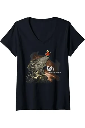 Korn Damen Follow Cliff T-Shirt mit V-Ausschnitt T-Shirt mit V-Ausschnitt