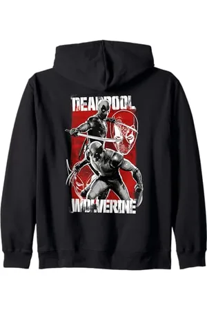 Marvel Deadpool & Wolverine bereit zum Kampf Kapuzenjacke