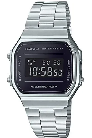 Casio Unisex Erwachsene Armbanduhr Digital Quarz Edelstahl A168WEM-1EF