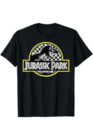 Jurassic Park Checkered Classic Logo T-Shirt