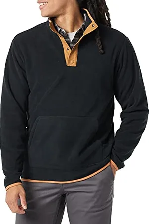 Amazon Herren Polarfleece-Jacke mit Druckknopfverschluss vorne, , XL