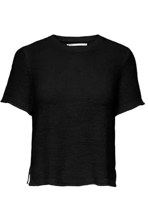 ONLY Damen Onlsunny S/S Pullover KNT Noos, Black, M