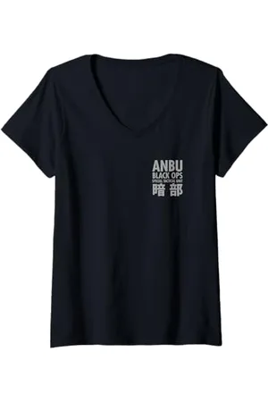 Naruto Damen Shippuden Taktischer Trupp T-Shirt mit V-Ausschnitt