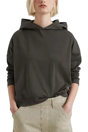 Marc O’ Polo Marc OߴPolo Denim Damen Hoodie mit Stretch-Anteil Relaxed Fit, Braun (Charcoal), M