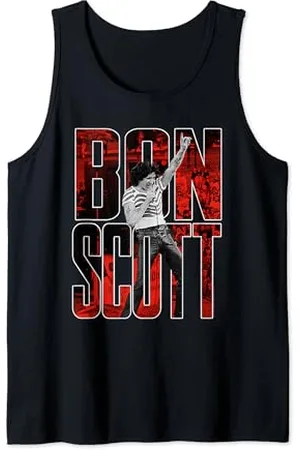 Bon Scott Live-Foto mit großem Logo von Tank Top