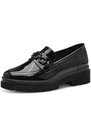 QS by s.Oliver Damen Loafer ohne Absatz Elegant Leicht, Schwarz , 37 EU