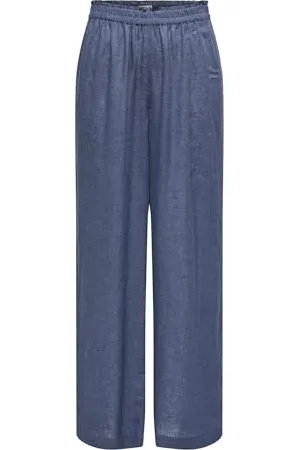ONLY Female Hose mit weitem Beinschnitt ONLTOKYO Hohe Taille Gerade geschnitten Hose mit weitem Beinschnitt