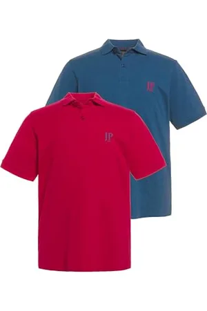 JP 1880 Herren große Größen Übergrößen Menswear L-8XL Poloshirts, Basic, 2er-Pack, Piqué, gekämmte Baumwolle 5XL 704317531-5XL