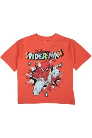 Disney Spiderman, T-Shirt, Junge, Mädchen, (4 bis 10 Jahre), Polo, ärmelloses T-Shirt, Hemd, Bedruckt, Bekleidung, Unisex, Kinder, Sport, atmungsaktiv, Marvel, Modell SP S 52021656 S1-6A