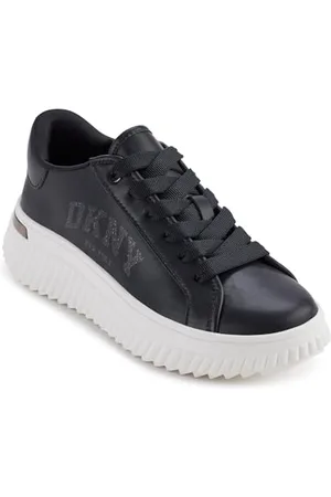 DKNY Damen Larissa-Lace Up Platform Sneaker, Black, 37 EU