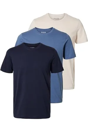 SELECTED Male T-Shirt 3er-Pack Baumwoll