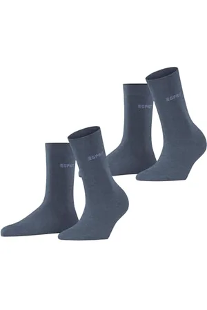 ESPRIT Damen Socken Uni Multipack W So Baumwolle einfarbig 2 Paar, , 35-38