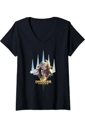 Magic: The Gathering Damen Dominaria Key Art T-Shirt mit V-Ausschnitt