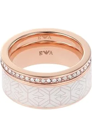 Emporio Armani Ring Für Frauen, Größe Größerer Ring: 21X6X2mm Größe Kleiner Ring: 21X2X2mm Edelstahl Ring, EGS2830221