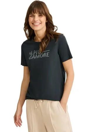 CECIL Damen B322930 T-Shirt mit Wording, , XXL