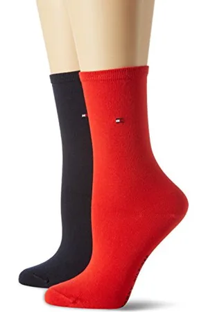 Tommy Hilfiger Damen Th Women Casual 2p Socken, Mehrfarbig Tommy Red, 35 -38