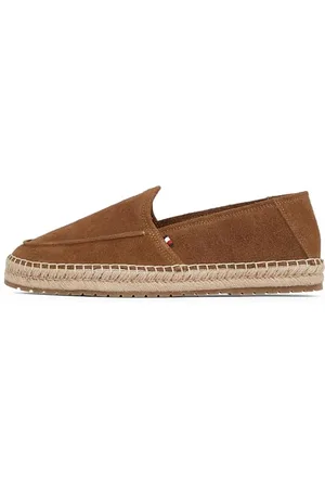 Tommy Hilfiger Herren Espadrilles Flex Loafer mit Logo, Braun (Coconut Grove), 43