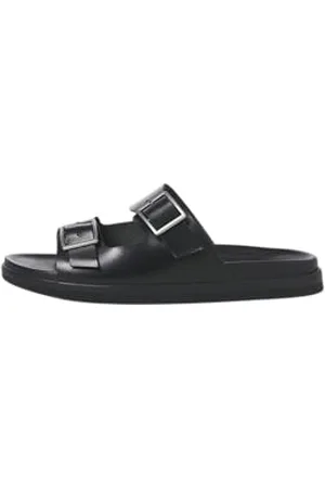 JACK & JONES Herren Jfwdallas Leather Buckle Sandal, Black, 42 EU