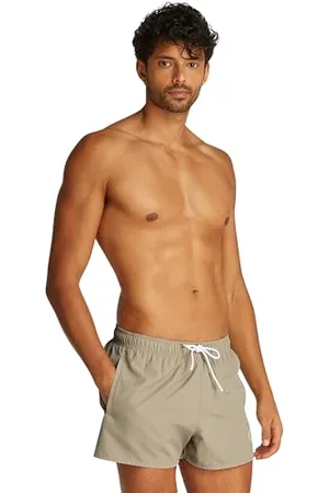 Calvin Klein Herren Badehose Short Drawstring mit Tunnelzug, Beige (Laurel Oak), L