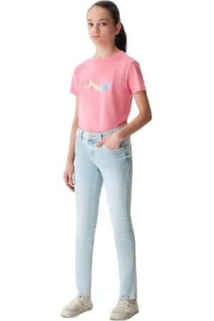 LTB Jungen-Jeanshosen Deonne G Slim Mittlere Taille mit Reißverschluss aus Baumwollmischung in Lightblau - Größe 116CM