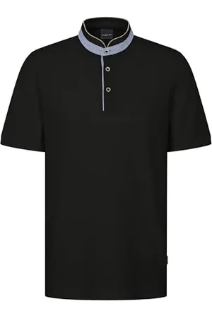 Bugatti Herren Poloshirt Stehkragen Basic Kurzarm Modern Fit