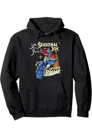 TRANSFORMERS Evergreen Christmas Seasonal Joy From Optimus Pullover Hoodie