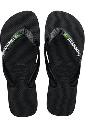 Havaianas Brasil Logo, ikonische, bequeme und langlebige Badelatschen mit Brasilien- Flagge und rutschfester Sohle mit farbigen Streifen, Unisex-Erwachsene