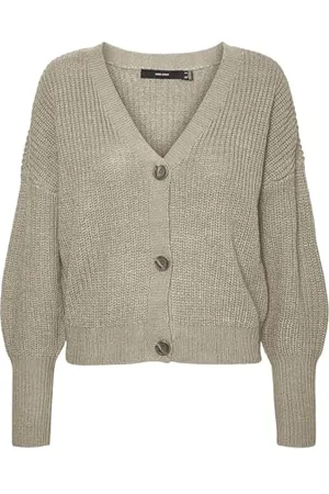 VERO MODA Damen VMLEA LS V-Neck Cuff Cardigan NOOS 10273853, , S
