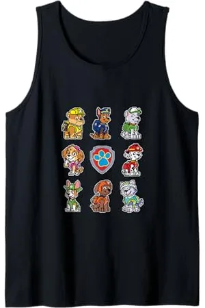 Paw Patrol 8 Bit Graphics With Group Tank Top