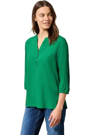 CECIL Damen B345547 Bluse in Unifarbe, , Medium