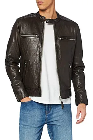 Schott NYC Herren Lcnewport Lederjacke, , Large
