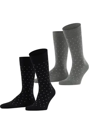 ESPRIT Herren Socken Fine Dot Multipack M So Baumwolle gemustert 2 Paar, , 39-42