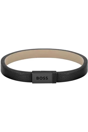 HUGO BOSS Jewelry Lederarmband für Herren Kollektion JACE Schwarz - 1580337S