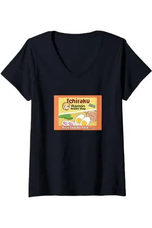 Naruto Damen Shippuden Ichiraku Ramen Paket T-Shirt mit V-Ausschnitt