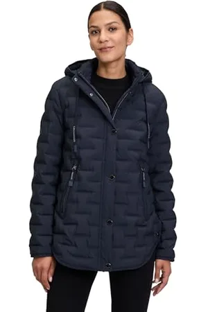 Betty Barclay Damen Steppjacke mit Abnehmbarer Kapuze Dunkelblau,44