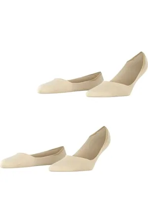 ESPRIT Damen Füßlinge Cotton Invisible Multipack W In Baumwolle unsichtbar einfarbig 2 Paar, , 39-42