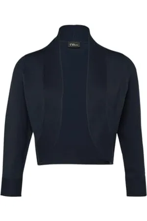 QS by s.Oliver Offene Feinstrick-Jacke mit 3/4-Ärmeln 38