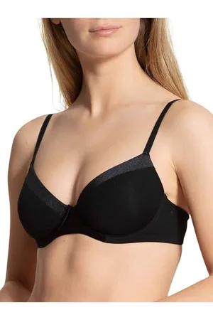 Calida Cate T-Shirt-BH Damen, verstellbare Träger, mit Satinblende
