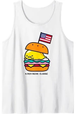 Sanrio Gudetama A-meh-rican America Burger Tank Top