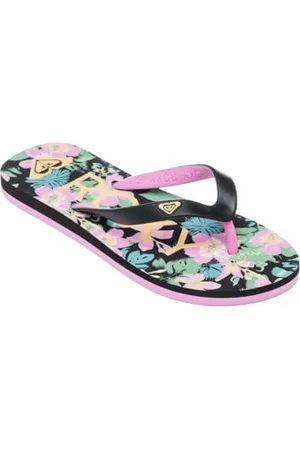 Roxy Tahiti Vii Sandale, Black/PINK Stencil, 33 EU