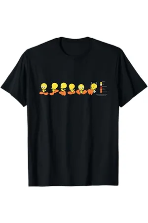 LOONEY TUNES Tweety T-Shirt S Klassische Passform Halbarm Crew-Ausschnitt Unisex Erwachsener Cartoon