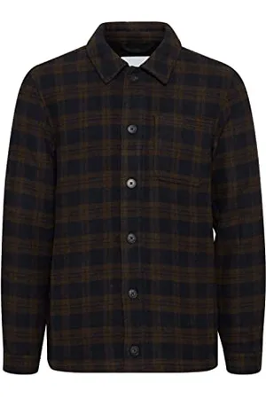 Casual Friday CFJonick checked jacket Herren Übergangsjacke Herrenjacke Jacke Überhemd Karierte Wollige Optik Hemdkragen Hemdjacke Regular Fit, Größe:2XL, Farbe:
