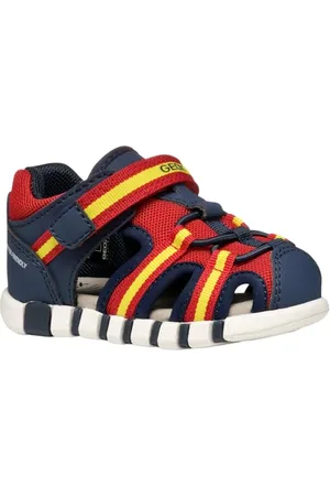 Geox Baby-Jungen B IUPIDOO Boy Sandal, Navy/Red, 20 EU