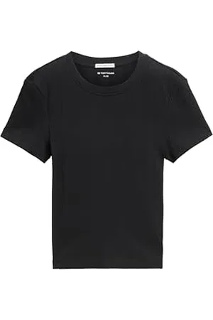 TOM TAILOR Mädchen Kinder Basic T-Shirt mit Rippstruktur, , 140