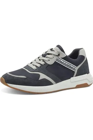 QS by s.Oliver Herren Sneaker flach Sportlich Vegan, Blau , 45 EU
