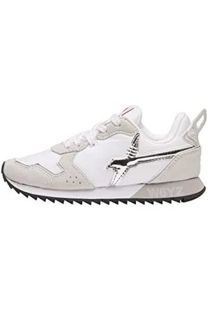 W6YZ Jet-J.-Sneaker mit Logo in Spiegelglanz-Optik-Weiß Silber 31