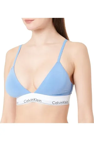 Calvin Klein Damen BH Bralette Triangle herausnehmbare Polster, Blau (Glacier), M