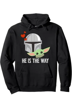 STAR WARS The Mandalorian and the Child He is The Way Hearts Pullover Hoodie