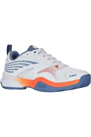 K-Swiss Herren SPEEDEX Tennis Shoe, White/Infinity/Scarlet IBIS, 43 EU